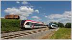 010 am 17.5.2012 als S 61 (R 8535) von Graz nach Wies-Eibiswald neben 5063 008 als Sonderzug R 4366 (N 102) bei der Abzweigung der AB Gleinsttten in Gasselsdorf.