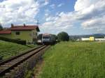 Eine Doppelstockgarnitur mit DH 1500.6 (1 von 2 Maschinen die bereits mit PZB ausgestattet sind) als schiebe Lokomotive am 26.6.2012 als R 8567 auf der Strecke S 61 (Graz Hbf/Lieboch/Wies-Eibiswald) zwischen den Bahnhfen Lieboch und Lannach. Diese Garnitur bernachtet in Wies-Eibiswald und fhrt morgen in der Frh als R 4354 als einziger Dostozug auf der Strecke S 6 (Wies-Eibiswald/Hengsberg/Graz Hbf) wieder retour nach Graz.