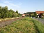 VT 70.10 auf der Strecke S 61 (Wettmannsttten/Lieboch/Graz Hbf) als R 8516 am 29.6.2012 kurz nach der Ausfahrt aus dem Bahnhof Lannach bei Kilometer 3,8. Die meisten Zge von Graz nach Wettmannsttten und retour werden trotz dem Einsatz der GTW´s und den Dosto´s immer noch von den VT 70 gefahren.