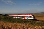 GKB 5063 009 als SLP 17464 von Graz nach Ernstbrunn am 15.9.2012 am Schareiterberg kurz nach Mollmanndsdorf der von vielen Leuten flschlicherweise auch als Mollmannsdorfer Berg bezeichnet wird, und