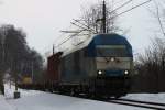 Zwischen Spielfeld und der Grenze habe ich den Zug dann noch einmal erwischt . 2016.920 am 18.02.2013 mit Zug 41441 