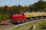 Am 23.09.2013 war die rote DH 1700.1 fr den Abraumgterzug eingeteilt, der in Deutschlandsberg gerade talwrts fhrt.