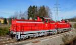 1500erter Tandem in der Anschlussbahn Leibenfeld. 29.11.2013 Mittags