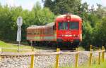 Nachchuss auf den Gleismesszug im  Welsberger-Bogen  am 26.Mai 2014