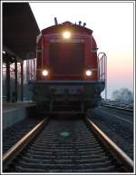 Morgenstimmung am Bahnhof Deutschlandsberg am 7.4.2006.