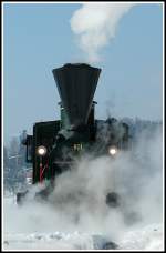 Nach der Ankunft in Wies-Eibiswald mit dem Sonderzug R 8515 am 5.2.2006 wurde 671 der GKB (Bj 1860) auf der Drehscheibe gedreht und kam anschliesend zur Lokpflege.