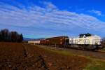 14.Januar 2015. Güterzug 71383 gezogen von DH 1700.2 am sonnnigen Vormittag bei Sankt Martin im Sulmtal Bergla 