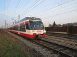 Ein Stadler GTW der LiLo kurz nach dem Linzer Hauptbahnhof.