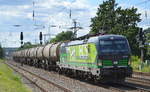 LTE Logistik und Transport GmbH, Graz [A] mit der ELL Vectron  193 729  [NVR-Nummer: 91 80 6193 729-1 D-ELOC] und Kesselwagenzug am 30.06.20 Bf.