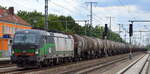 LTE Logistik und Transport GmbH, Graz [A] mit der ELL Vectron  193 280  [NVR-Nummer: 91 80 6193 280-5 D-ELOC] und Kesselwagenzug am 22.08.22 Durchfahrt Bahnhof Golm.