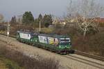 193 203 und 193 280 fahren am 25.01.2018 bei Rabenstein über die Nordbahn.