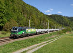 Die von LTE angemietete ELL 193 729 war am Nachmittag des 02. Mai 2019 als Zug 48948 mit fabriksneuen Mercedes G-Klassen gen Norden unterwegs, und wurde von mir bei Pernegg fotografiert.