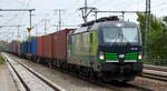 LTE Logistik- und Transport GmbH, Graz [A] mit der ELL Vectron  193 729  [NVR-Nummer: 91 80 6193 729-1 D-ELOC] und Containerzug am 20.10.21 Durchfahrt Bf.