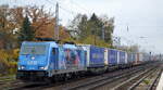 LTE Logistik- und Transport GmbH, Graz [A] mit  186 941  [NVR-Nummer: 91 80 6186 941-1 D-LTE] und KLV-Zug Richtung Poznan (Polen) am 02.11.21 Berlin-Hirschgarten.