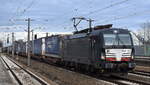 LTE Logistik- und Transport GmbH, Graz [A] mit der BRCE Vectron  X4 E - 671  [NVR-Nummer: 91 80 6193 671-5 D-DISPO] und einem KLV-Zug am 15.02.24 Höhe Bahnhof Luckenwalde.