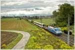 Adria Transport 1216 920 fhrt mit einer Metro Roma Garnitur, als SLGAG 48089 von Breclav Pred nach Villach.