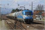 Adria Transport 1216 920 fhrt mit SLGAG 49586 von Arnoldstein nach Breclav. 
Bf Zeltweg 29.3.2011