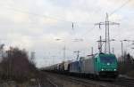 LTE 185 606 und MGW 185 642 ziehen ihren Gterzug durch Ratingen-Lintorf (18.12.2011) 