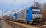 LTE 2016 904+ADRIA 2016 920 ziehen fast lehren Containerzug durch Maribor-Tabor Richtung Hafen Koper. / 24.02.2012