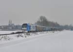 2016 904 mit einem Petrolkokszug am 02.01.2015 bei Altötting.