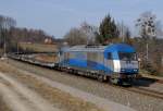 Aufgrund der Südbahnsperre wurde der heutige LTE-Zug 48930 über die steirische Ostbahn umgeleitet und von mir mit der 2016 921  Adria Transport  in der Ausweiche Authal fotografiert.