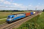 Die 1216 920  Adria Transport  war am 08. August 2015 mit dem LTE-Containerzug 41156 unterwegs, und wurde von mir bei Kimpling fotografiert.