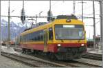 Kurz vor 13.00Uhr verlässt der ET 10.109 der Montafonerbahn Buchs SG als Regionalzug Richtung Felkirch. (09.04.2008)