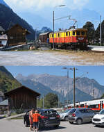 Im August 1982 wurde im Bahnhof Tschagguns noch St�ckgut verladen, wie auf dieser Aufnahme mit dem ET 4060.02 der Montafonerbahn zu sehen ist.