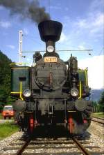 kkStB Lok 178.84 aus dem Jahre 1909 bei Schruns,als sie noch auf der Montafoner Bahn fuhr (1970-1992)