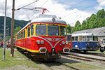 MBS ET 10.104 neben 5081.055 beim Nostalgiefest in Mürzzuschlag am 12.6.16