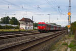 80 73 001-4 als REX fährt in Lindau Reutin Richtung Bregenz.