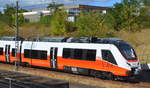 Etwas gefälliger als beim Talent 2 wirkt der Triebkopf des weiterentwickelten Talent 3 für die ÖBB (A-ÖBB 94 81 4758 505-3....), Detailbild beim Abtransport vom Messegelände in Berlin nach der InnoTrans 2018, 25.09.18 S-Bhf. Berlin-Heerstr. 