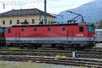 Die Elektrolokomotive 1144 009-8 der ÖBB war Ende August 2019 am Bahnhof Lienz zu sehen.