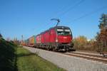 ÖBB Siemens Vectron 1293 027-9 am 07.11.20 in Hanau Rauschwald mit einen KLV