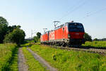 1293 058 und 1293 054 als Tfzf bei Postbauer-Heng Richtung Regensburg, 23.06.2020