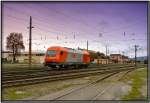 Diesellok 2016 905 der Firma RTS fhrt in den Bahnhof Knittelfeld ein.
20.10.2007