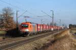 1216.901 (RTS, angemietet von Lokomotion) mit TEC 43242 bei Hattenhofen (25.01.2008)