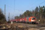 1216.901 (RTS, angemietet von Lokomotion) mit TEC 43243 in Haspelmoor (12.02.2008)