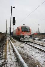 1216 902-7 am 01.02.2009 im DB Bahnhof Guben