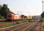 RTS 1216 902-7 mit Bauzug in Fahrtrichtung Norden. Aufgenommen am 25.07.2012 in Mecklar.