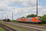 In Gramatneusiedl waren am 14.05.2013 auch die RTS-Schwestern 1216 901 und 1216 902 abgestellt.