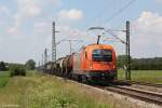 RTS 1216 902 mit einem Kesselwagenzug am 08.06.2013 bei Bruckberg.