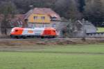 Mitzieher (Panning) der Diesellokomotive 2016 908-3  ER20 aus dem Hause Siemens,
von  RTS Rail Transport. Am 22.2.2014 im Wurmtal bei Rimburg Übach-Palenberg KBS 485