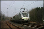SETG Taurus 1116.912-5 verlässt hier gerade am 28.3.2005 mit einem Ganz Zug in Richtung Münster den Bahnhof Hasbergen.