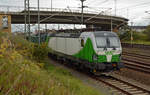 Zusammen mit einer Class 66 stand 193 821 der SETG am 07.10.17 in Bitterfeld abgestellt.