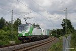 SETG Vectron 193 821 mit 223 143 und Container nach Wiesau. Gesehen am 14.06.2016 