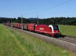 Die 1216 940 mit einem Stahlzug am 16.06.2012 unterwegs bei Pndorf.