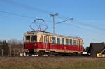 SLB ET 33 als Adventsonderzug bei der Einfahrt nach Lamprechtshausen am 10.12.2016.