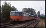 Am 19.9.1999 standen vier Uerdinger Diesel Triebwagen der Steiermärkischen Landesbahn ausgemustert im ehemaligen BW Altenbeken.
