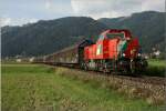 STLB D6 fhrt mit dem Zellstoffzug 93401 von Pls nach St.Michael.
Sillweg 24.09.2009